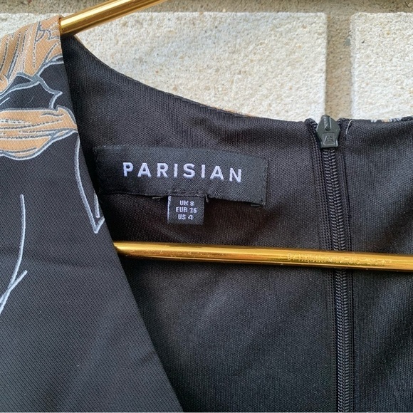 ASOS Parisian Floral Print Ruffle Hem Skater Dress With Tie Waist Belt - Picture 3 of 10